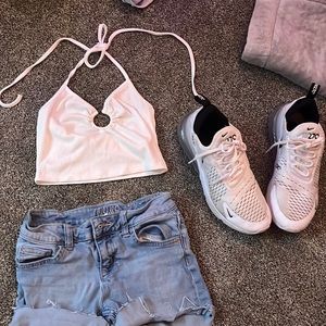 white string crop top